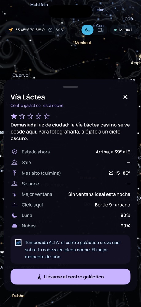 Planificador de Vía Láctea de Constella